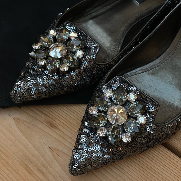 Authentic Dolce & Gabbana flats  crystals size 37 - Picture 7 of 8